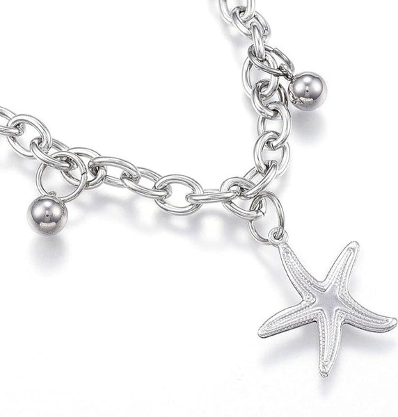 Stainless Steel Starfish Bracelet