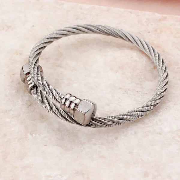 Stainless Steel Bolt Wire Bangle
