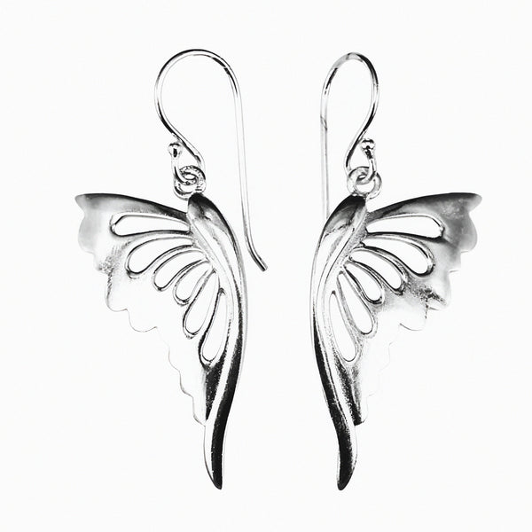 Sterling Silver Butterfly Hanging  Earrings