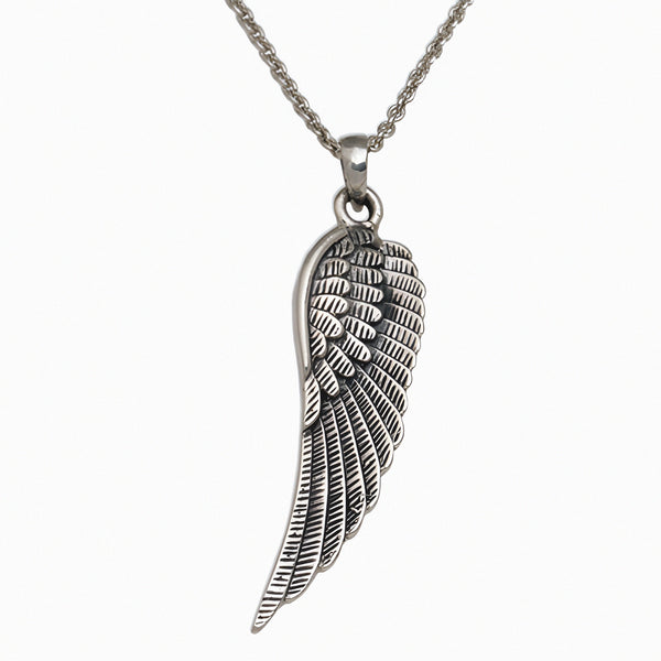 Sterling Silver Large Angelwing  Pendant/Necklace