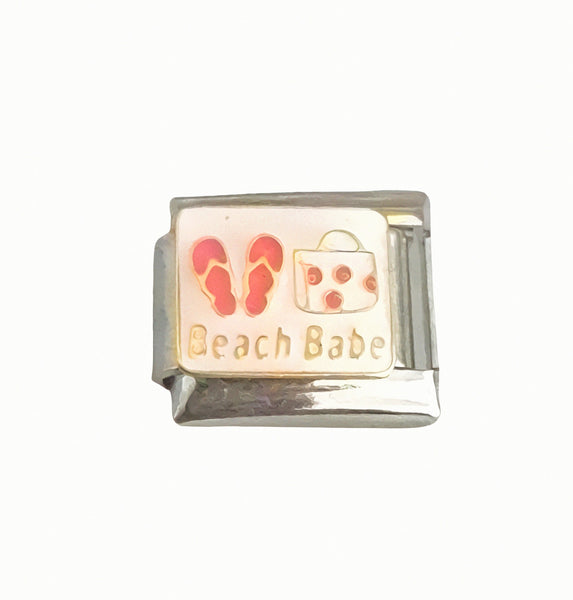 Beach Babe 9mm Charm,Stainless Steel