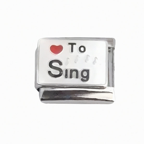 Love to Sing 9mm Charm,Stainless Steel