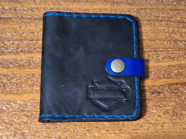 Genuine Leather Biker Custom Handmade Card Wallet