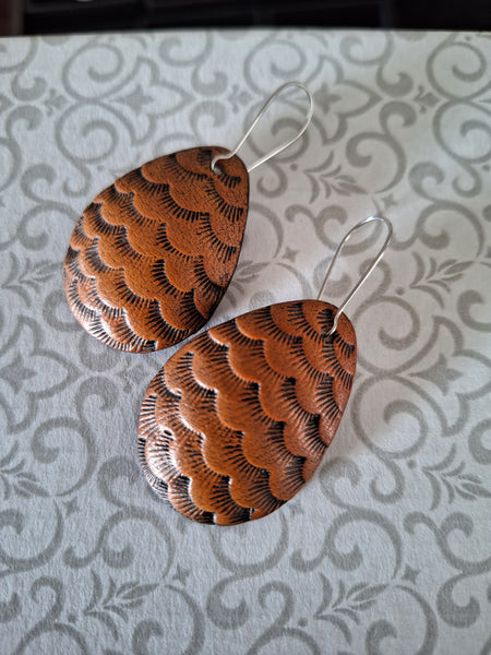 Genuine Leather Handmade Light Weight Hanging  Earrings