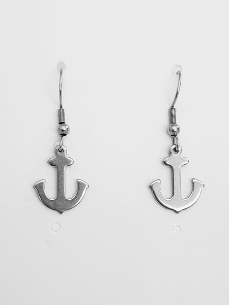 Stainless Steel Anchor Hanging Earrings
