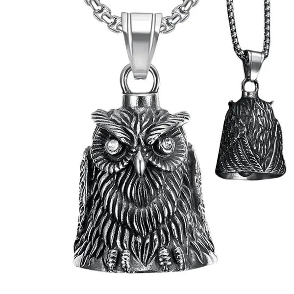 Stainless Steel Owl Guardian Bell