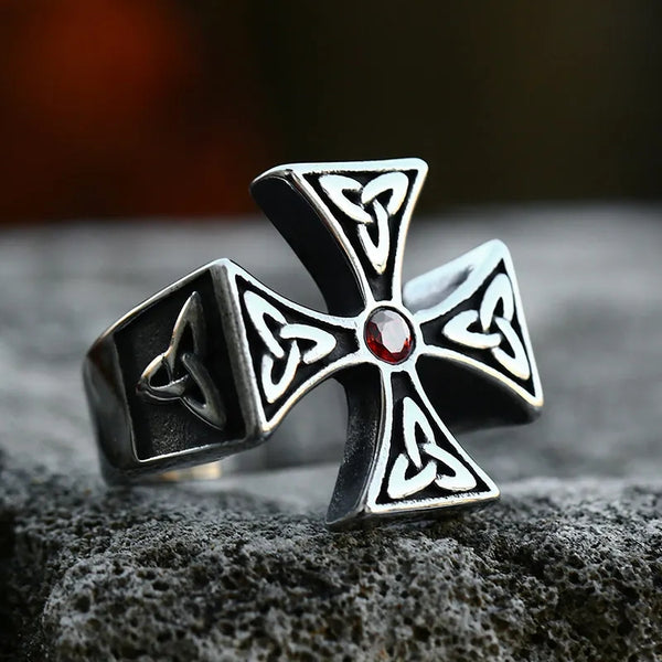 Stainless Steel Odin Trinity Celtic Knot Ring