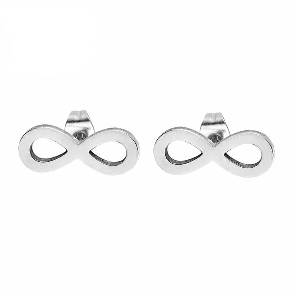 Stainless Steel Infinity Stud Earrings