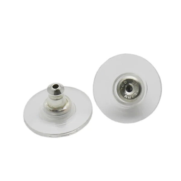 Comfort Clutch Earnuts Circled with Large Plastic Earring Backs