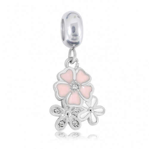 Stainless Steel 3 Color Daisy Charm