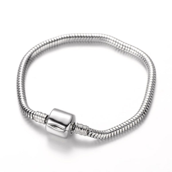 Stainless Steel European Charm Bracelet