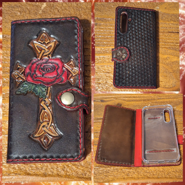 Genuine Leather Custom  Handmade Cellphone Cover