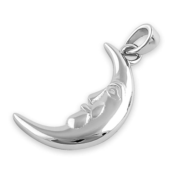 Sterling Silver  Cresent Moon Necklace