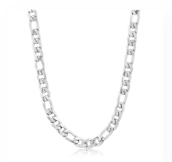 Stainless Steel 5mm Figaro Chain Necklace