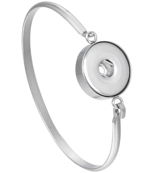 Large  Snap Hook Bangle Stainless Steel(Fits Large Snap Buttons)