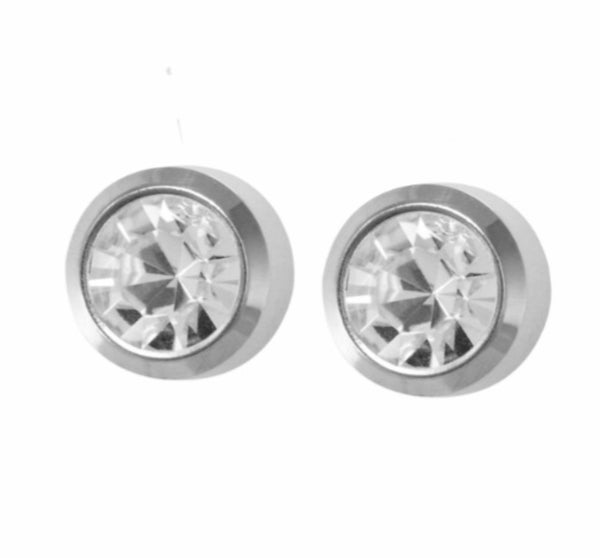 Studex Clear CZ Stud Surgical Steel Earrings