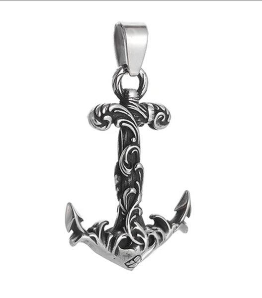 Viking Filigree Anchor Necklace