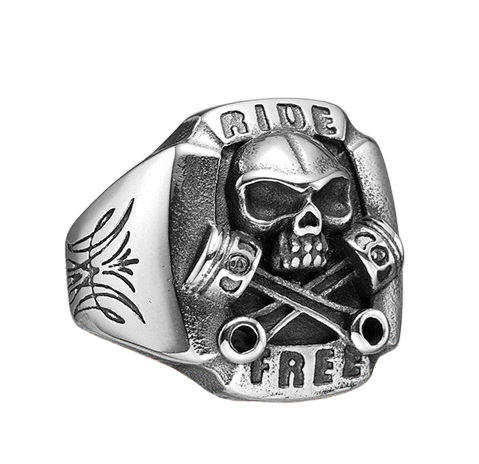 Stainless Steel Live to Ride Ring