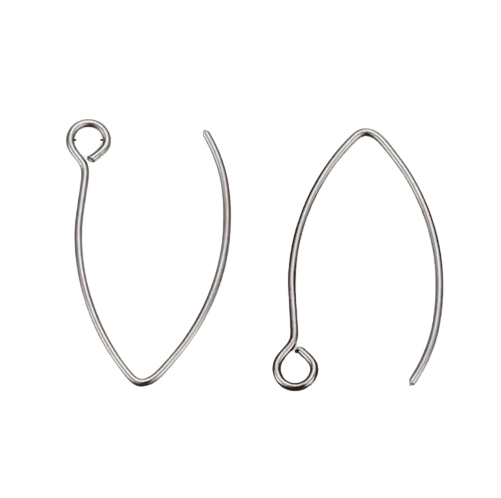 Stainless Steel Marquise with Open Horizontal Loop Earring Hooks