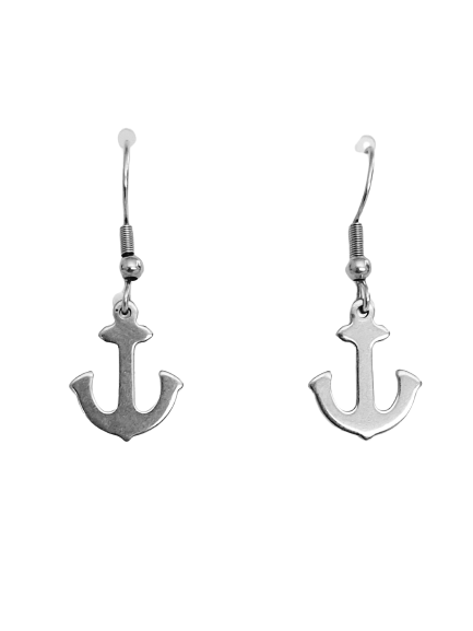 Stainless Steel Anchor Hanging Earrings
