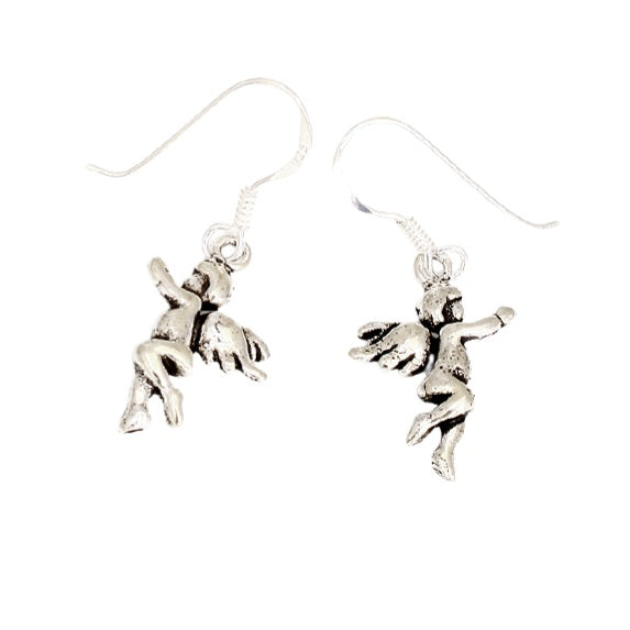 Sterling Silver Angel Hanging Earrings