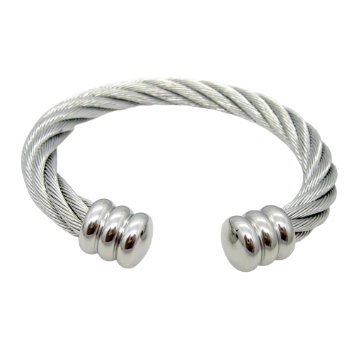 Stainless Steel 8mm Twisted Bangle