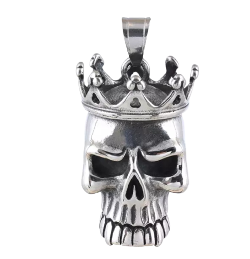 Stainless Steel Crowned Skull Guardian Bell