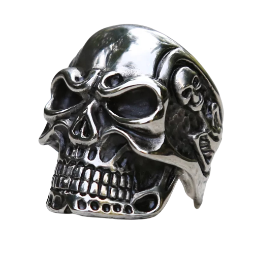 Stainless Steel Skull Face Ring