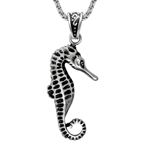 Stainless Steel Sea Horse Necklace