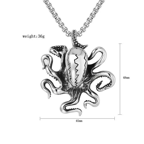 Stainless Steel Octopus Necklace
