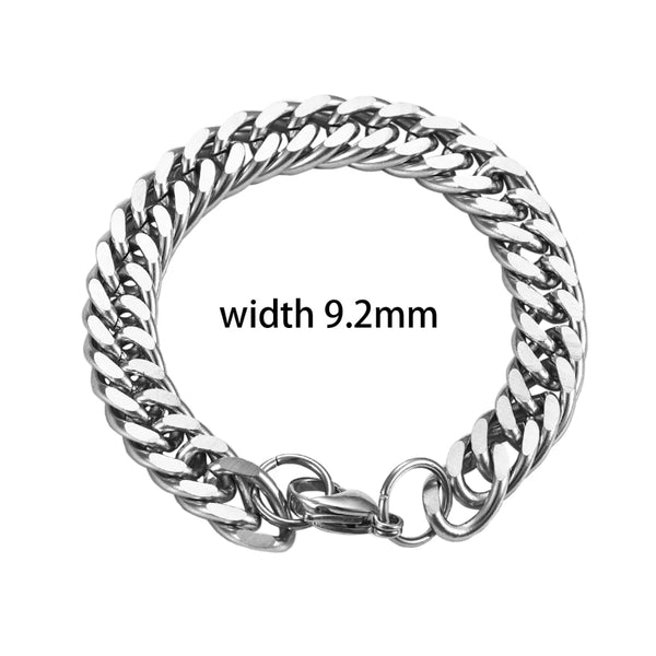 Stainless Steel 9mm Cuban  Chain  Bracelet