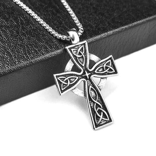 Stainless Steel Nordic Hammer Stack Triangle Necklace