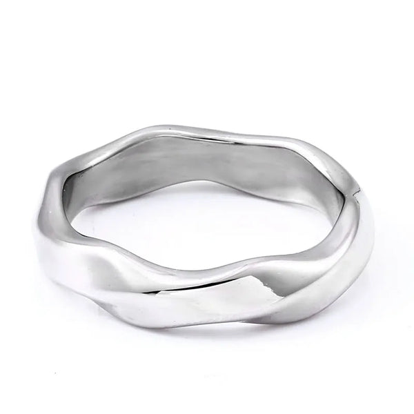Stainless Steel Twisted Ring