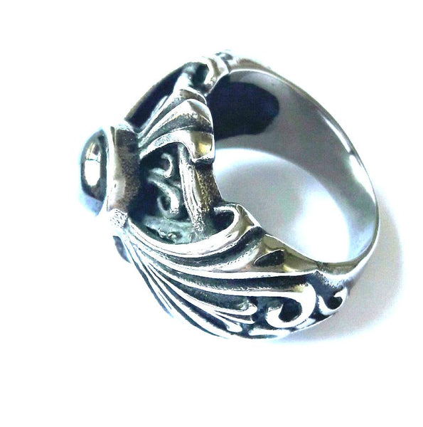 Stainless Steel Futuristic Medieval Ring