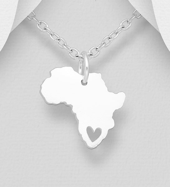 Sterling Silver Africa Necklace
