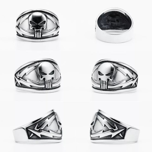 Stainless Steel Punisher  Ring