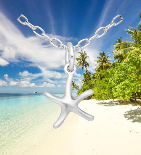 Sterling Silver Small Starfish Necklace