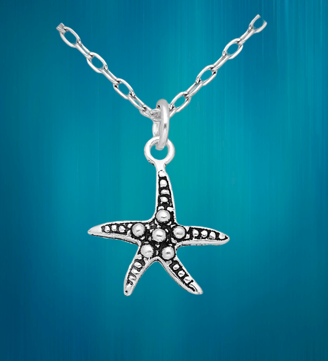 Sterling Silver, Starfish Necklace
