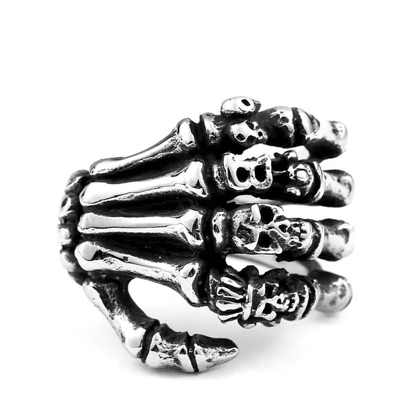 Stainless Steel Skull Hand Ring