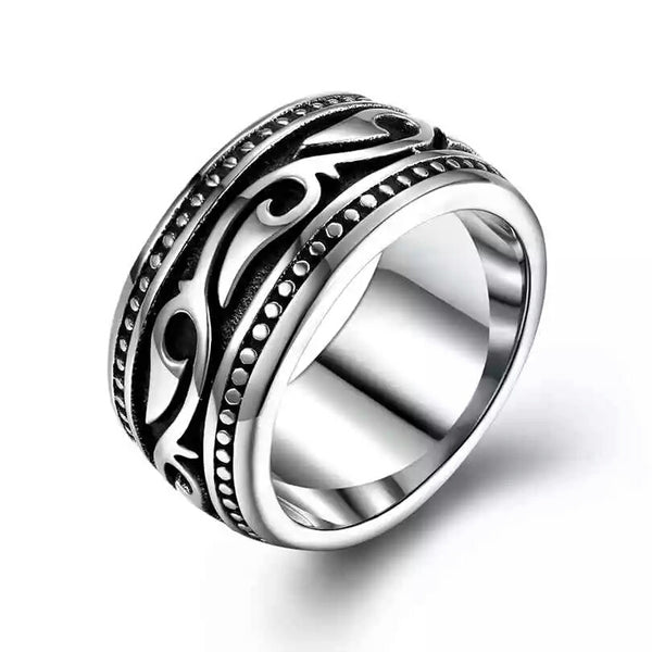 Stainless Steel Tribal Ring