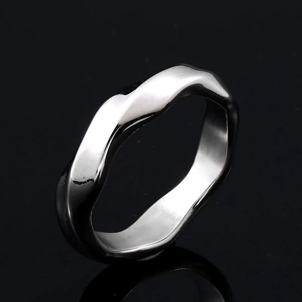 Stainless Steel Twisted Ring