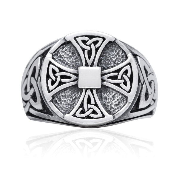 Stainless Steel Celtic Cross Infinity Ring