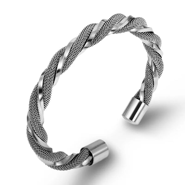Stainless Steel 6mm Twisted Bangle