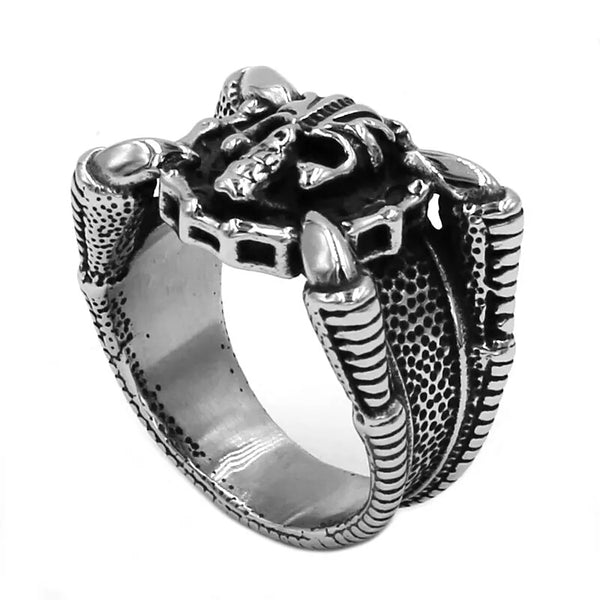 Stainless Steel Skull Dragon Claw Bike Chain Ring