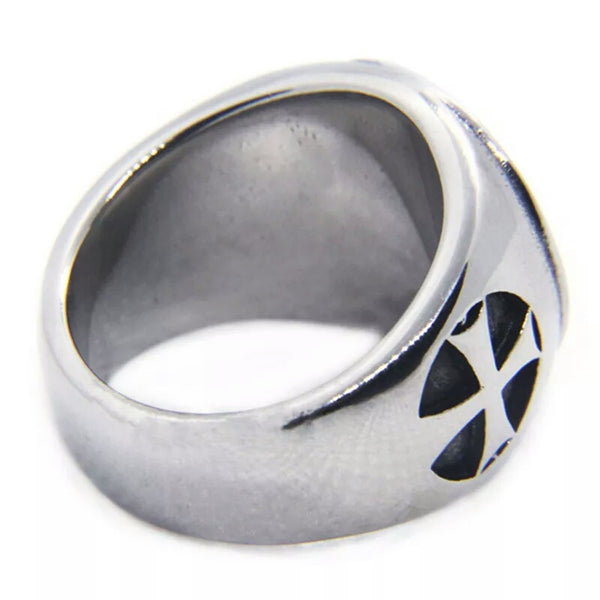 Stainless Steel Classic Cross Ring