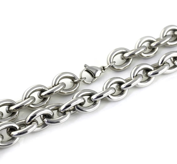 Stainless Steel 6mm Oval Link Chain Necklace