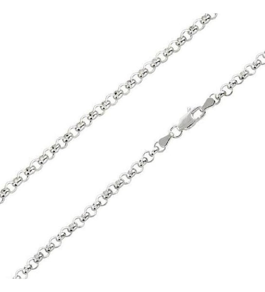 Stainless Steel 2mm Rolo Link Chain Necklace