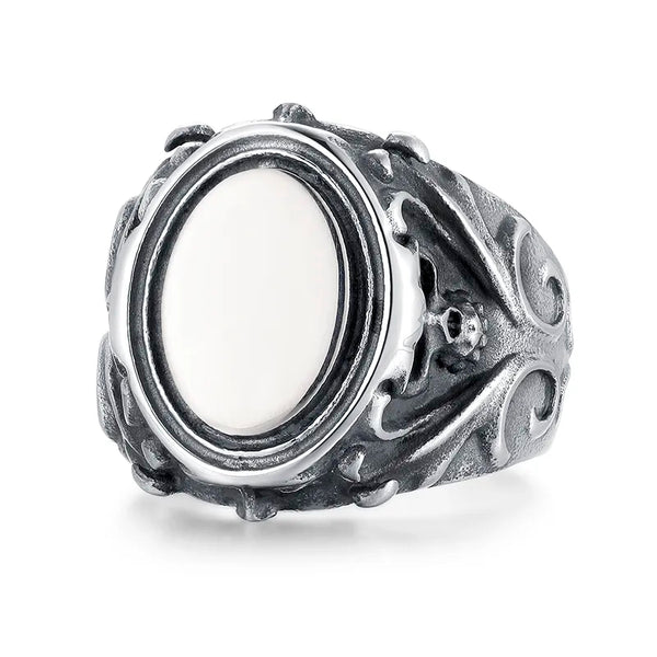 Stainless Steel Engravable Skull Ring