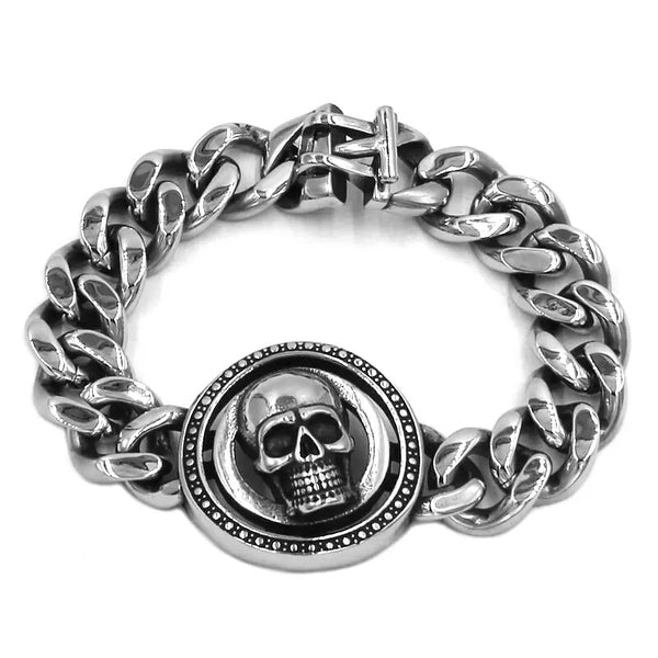 Stainless Steel Gothic Skull Bracelet