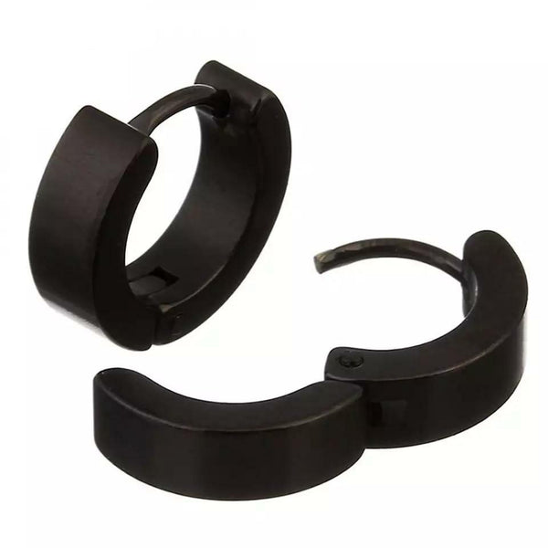 4mm Black Hoop Earrings
